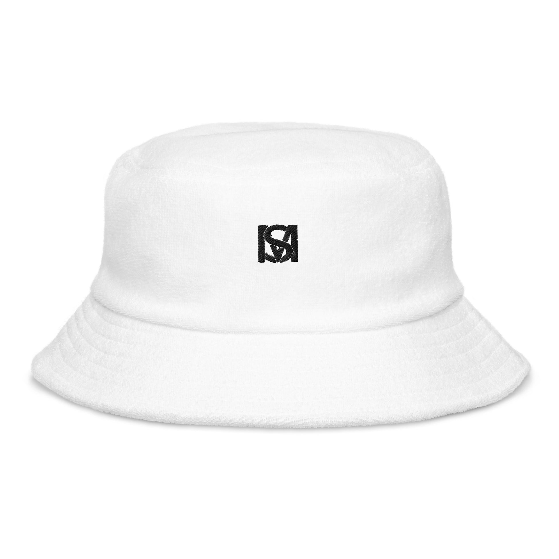 SM Monogram Bucket Hat white front