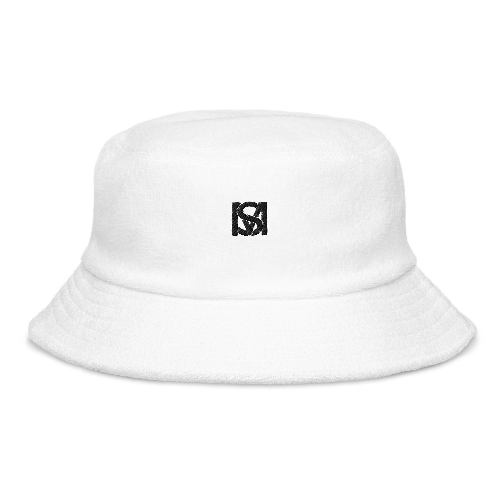 SM Monogram Bucket Hat white front